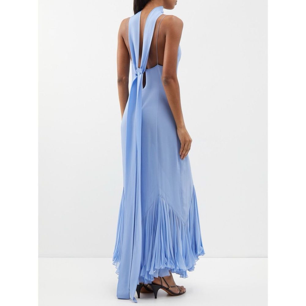 Khaite Candita plunge-front ruffled-hem silk dress - Picture 5 of 13
